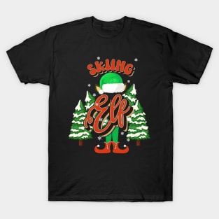 SKIING ELF CHRISTMAS T-Shirt